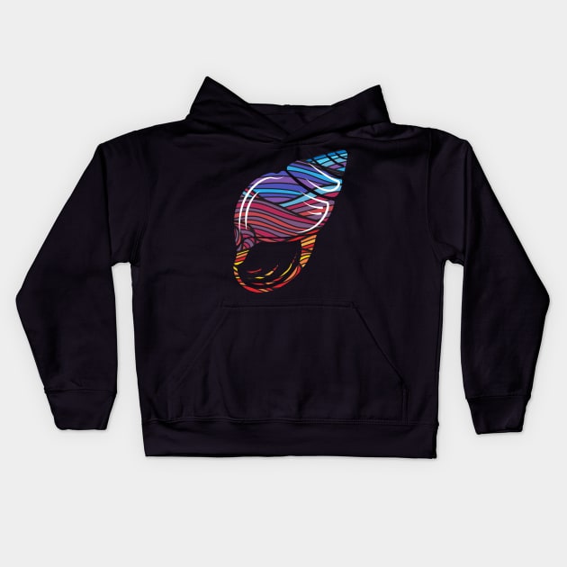 Olas del mar con colores Kids Hoodie by magenta-dream